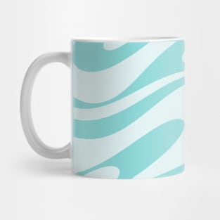 Retro Fantasy Swirl Abstract Pattern in Light Aqua Teal Mug